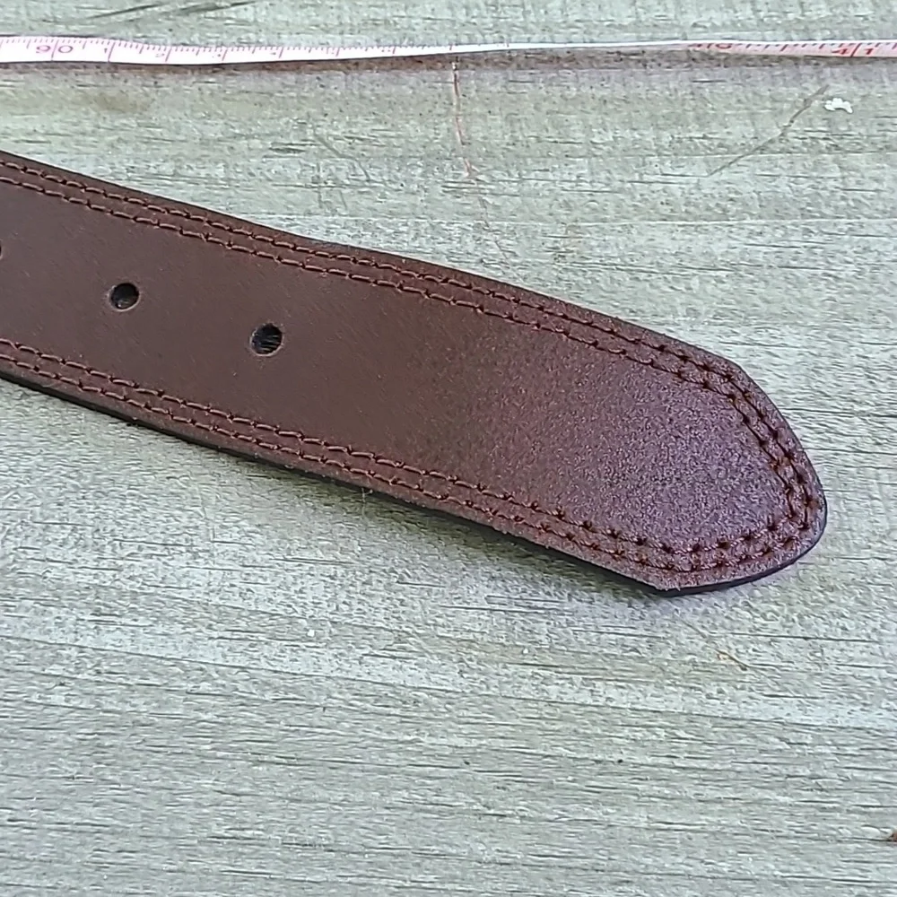 Dickies Brown Leather Belt with Contrast‎ Stitching